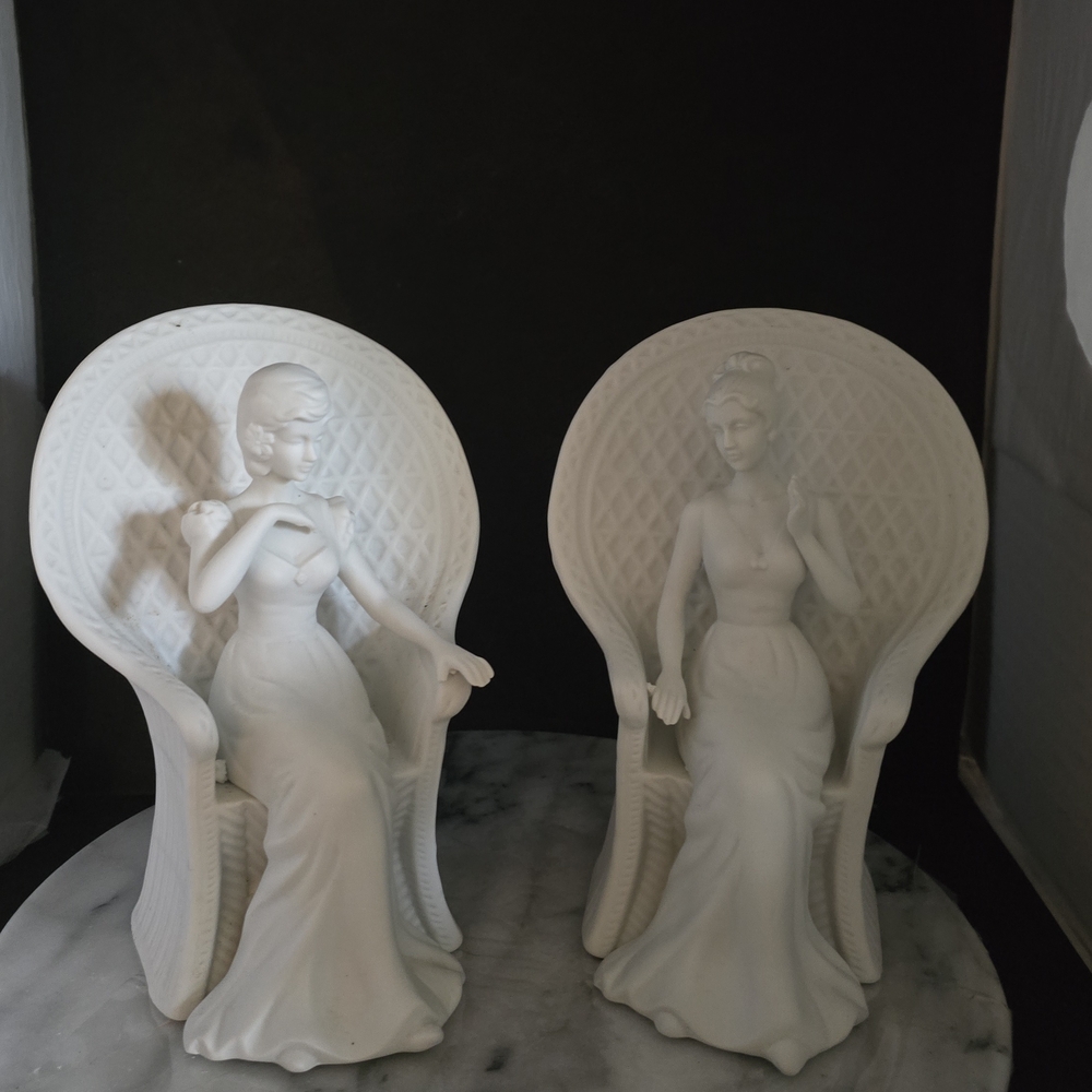 Elegant White Figurine Set
